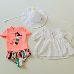 4 pieces summer baby girl bundle 6 months